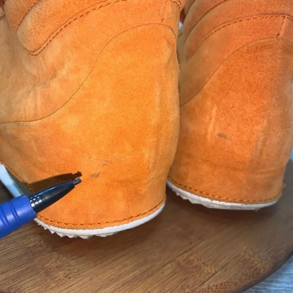 John Geiger 001 Orange Suede Sneakers Men’s Size 11 Shoes designer Made in USA - Picture 13 of 14